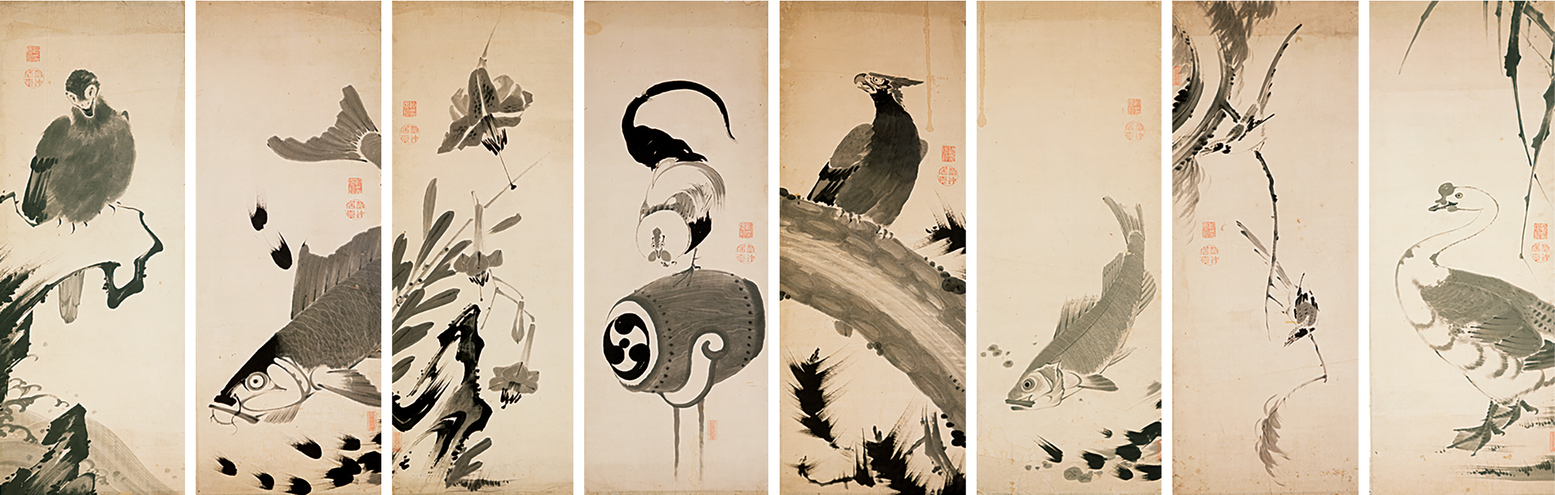 押し絵の屏風　　首降り三年様 押絵屏風 紅梅図 屏風 KOUHAKUBAI ちりめん細工 日本製 金屏風